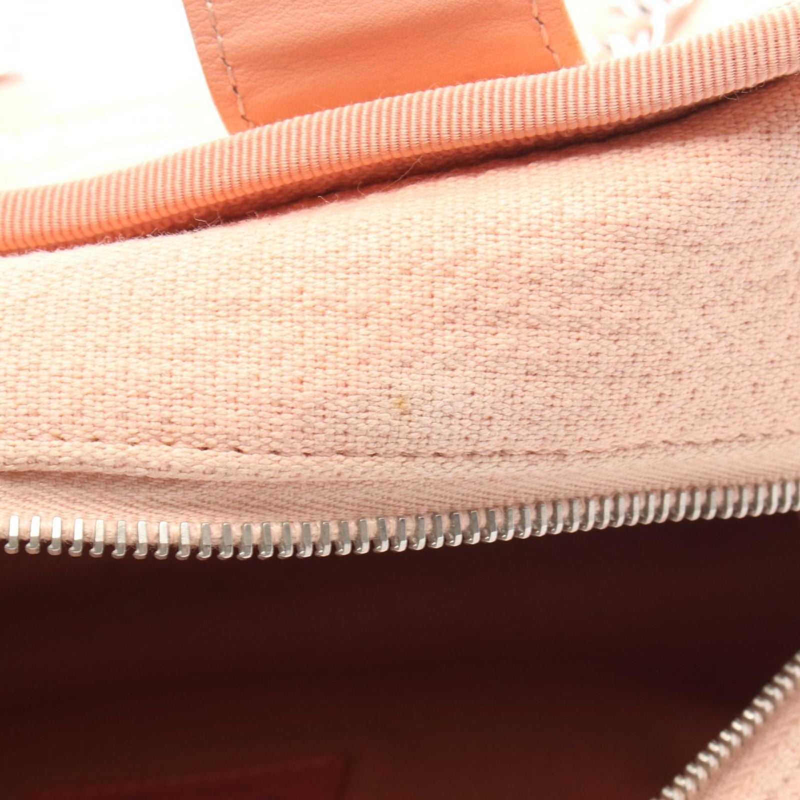 Chanel Shoulder Bag Deauville Sa Mont Pink Canvas Leather — view 7