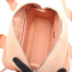 Chanel Shoulder Bag Deauville Sa Mont Pink Canvas Leather — view 3