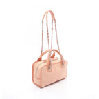 Chanel Shoulder Bag Deauville Sa Mont Pink Canvas Leather — view 2