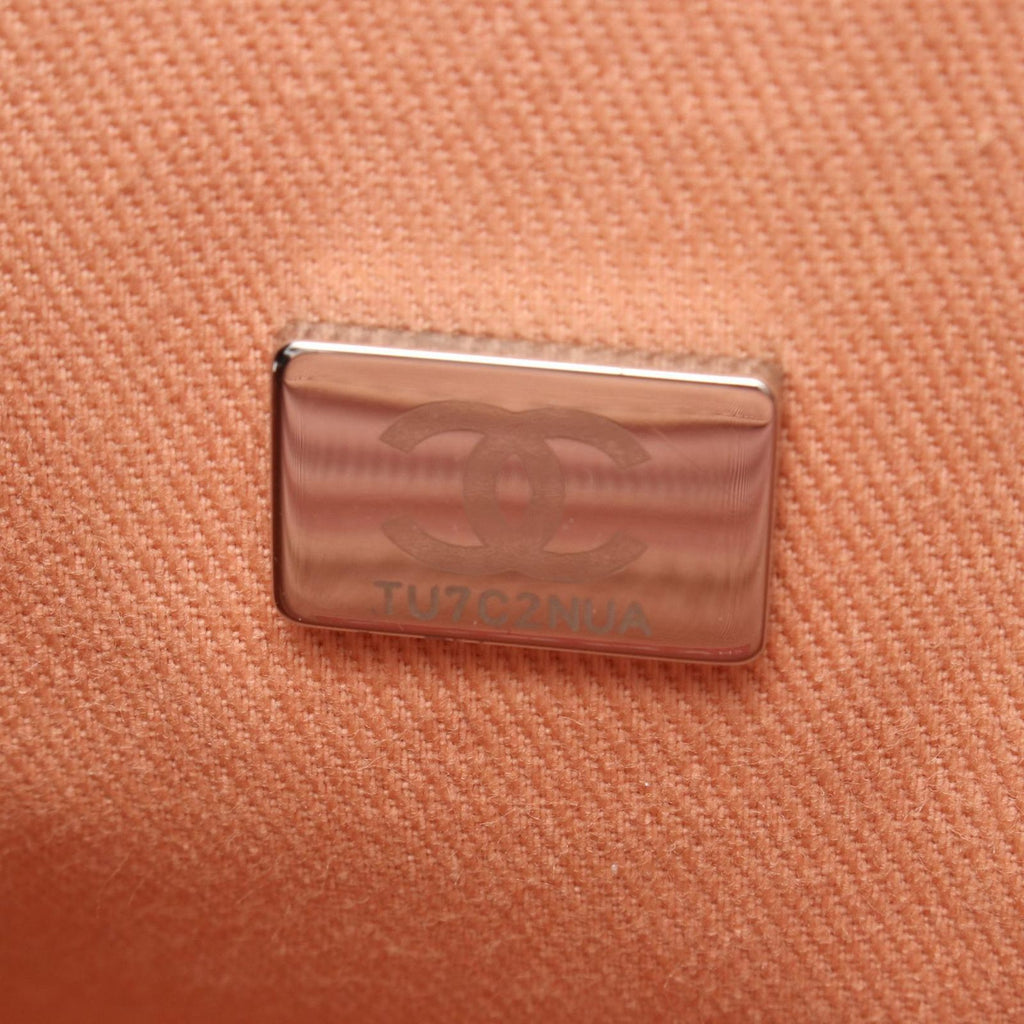 Chanel Shoulder Bag Deauville Sa Mont Pink Canvas Leather — view 5
