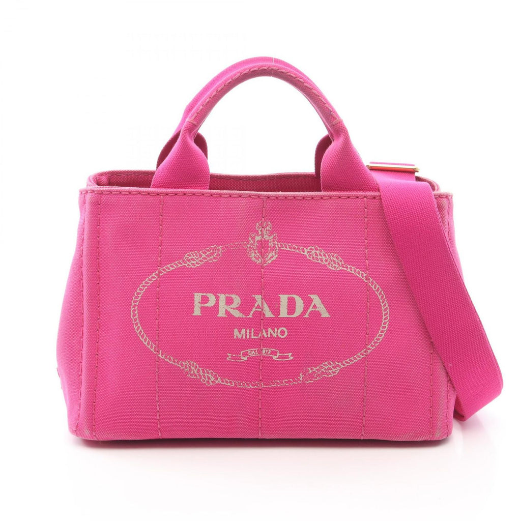Prada Tote Canapa Hu Xia Pink Canvas 2-Way