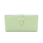 Hermes Bifold Wallet Bearn Souffle Verso CC Vert Cricket Blue Brum Leather