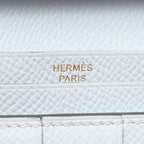 Hermes Bifold Wallet Bearn Souffle Verso CC Vert Cricket Blue Brum Leather — view 5