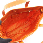 Prada Tote Orange Nylon Saffiano Leather 2-Way — view 3