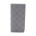 Louis Vuitton Bifold Wallet Portefeuille Brazza Gray Leather