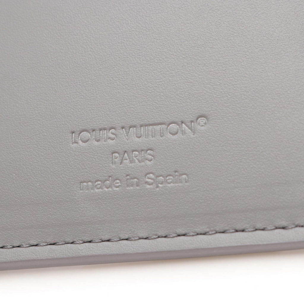 Louis Vuitton Bifold Wallet Portefeuille Brazza Gray Leather — view 5