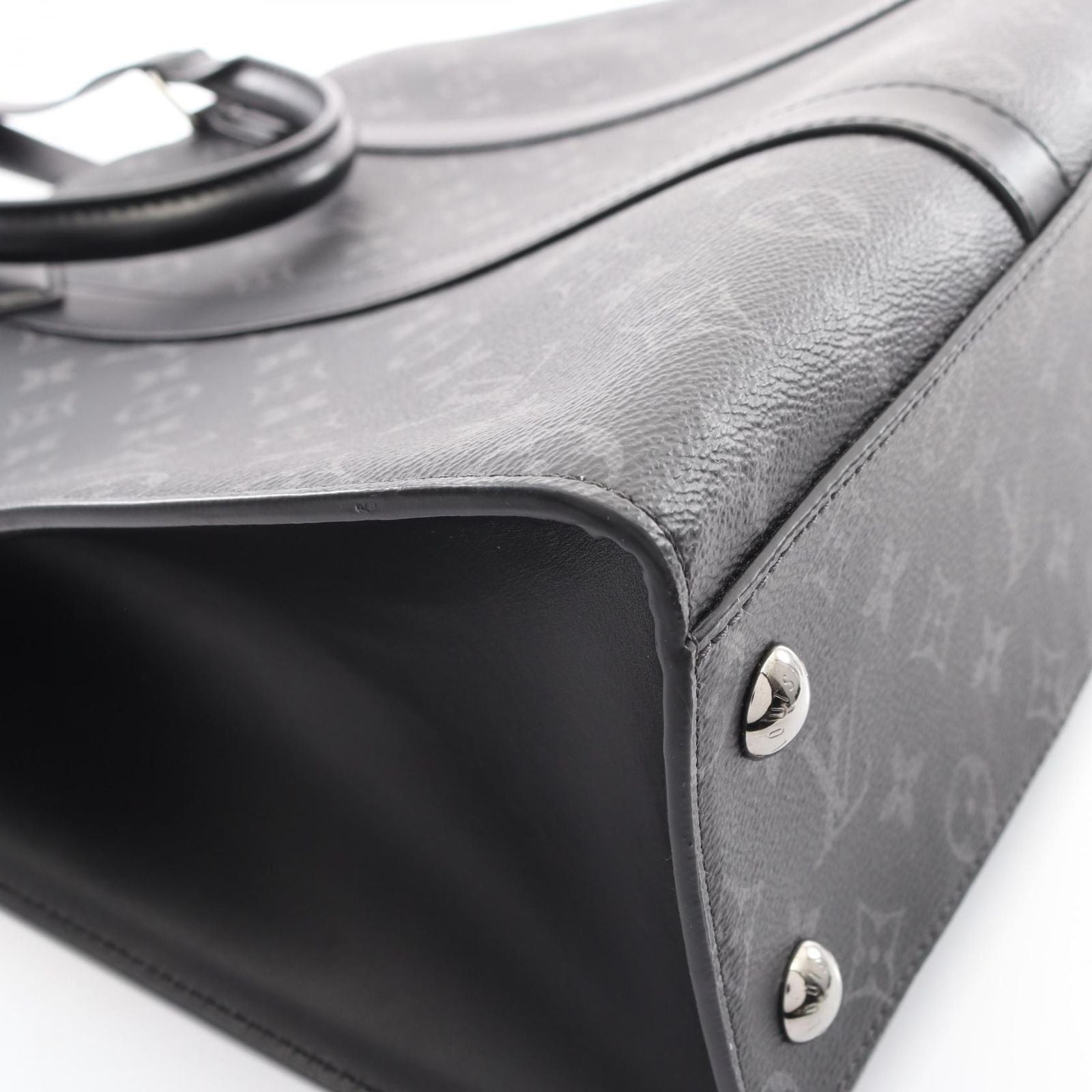 Louis Vuitton Tote Sac Plat Co Ting Canvas Leather — view 5