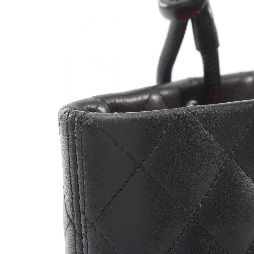 Chanel Tote Cambon Line Black Enamel Leather Patent — view 8