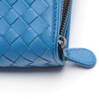 Bottega Veneta Shoulder Bag Intrecha Blue Leather Che Wallet — view 6