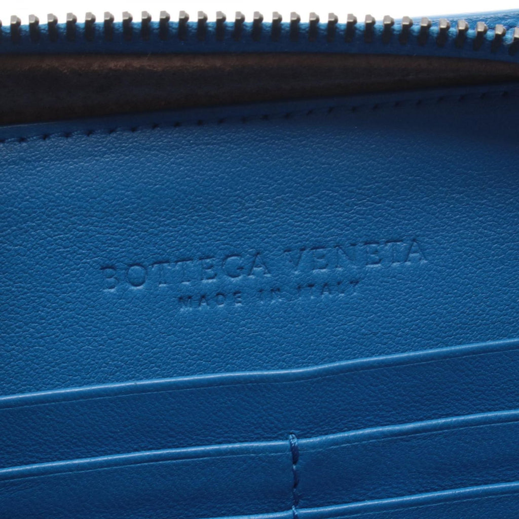 Bottega Veneta Shoulder Bag Intrecha Blue Leather Che Wallet — view 4
