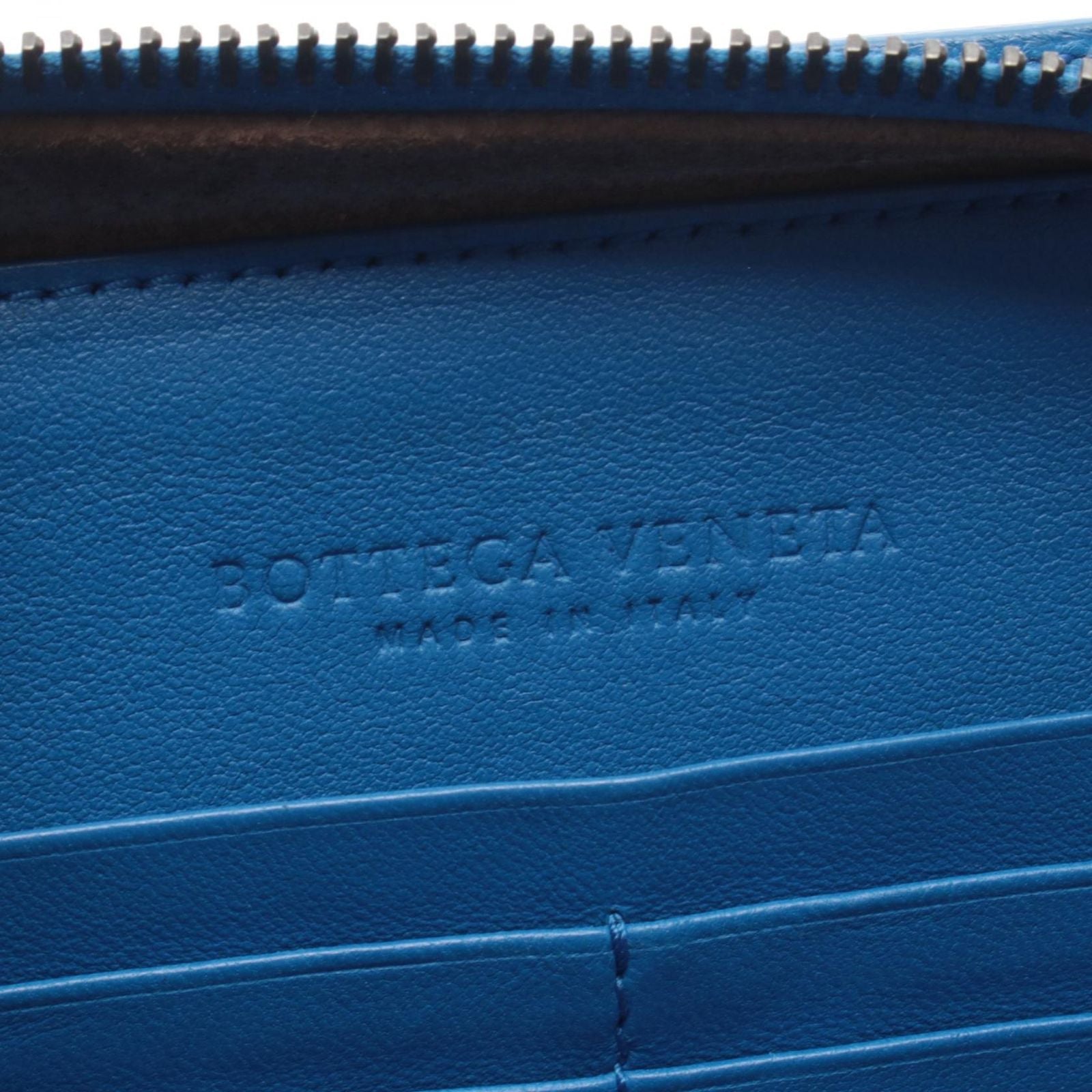 Bottega Veneta Shoulder Bag Intrecha Blue Leather Che Wallet — view 4