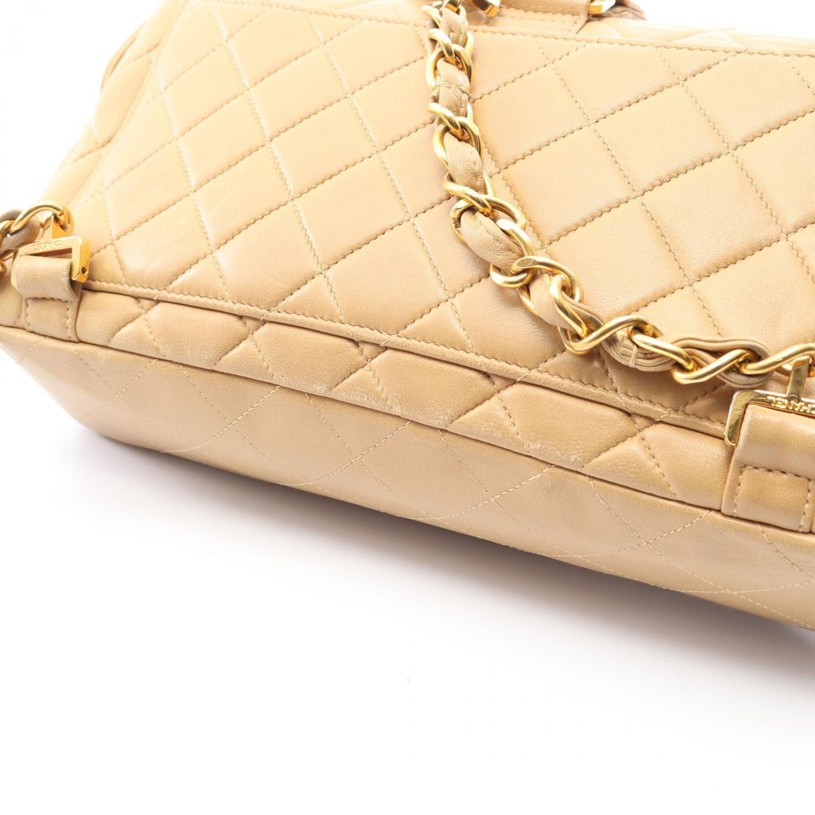 Chanel Backpack Quilted Beige Lambskin Suzu — view 7