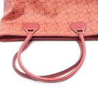 Celine Seri Tote Saruki Red Co Ting Canvas Leather Logo Gram — view 5