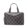 Chanel Handbag Wild Stitch Black Leather