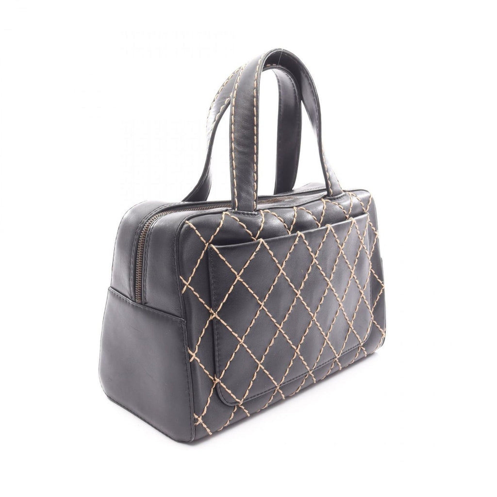Chanel Handbag Wild Stitch Black Leather — view 2