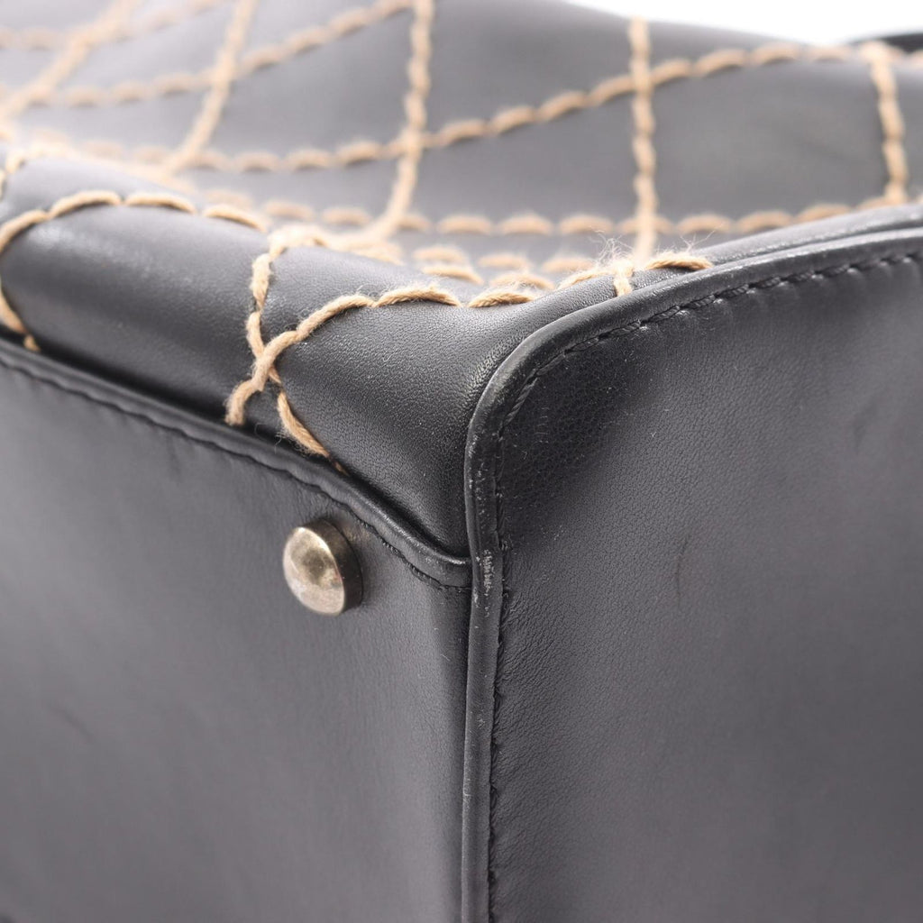 Chanel Handbag Wild Stitch Black Leather — view 7