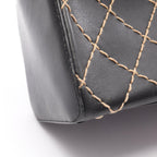 Chanel Handbag Wild Stitch Black Leather — view 8