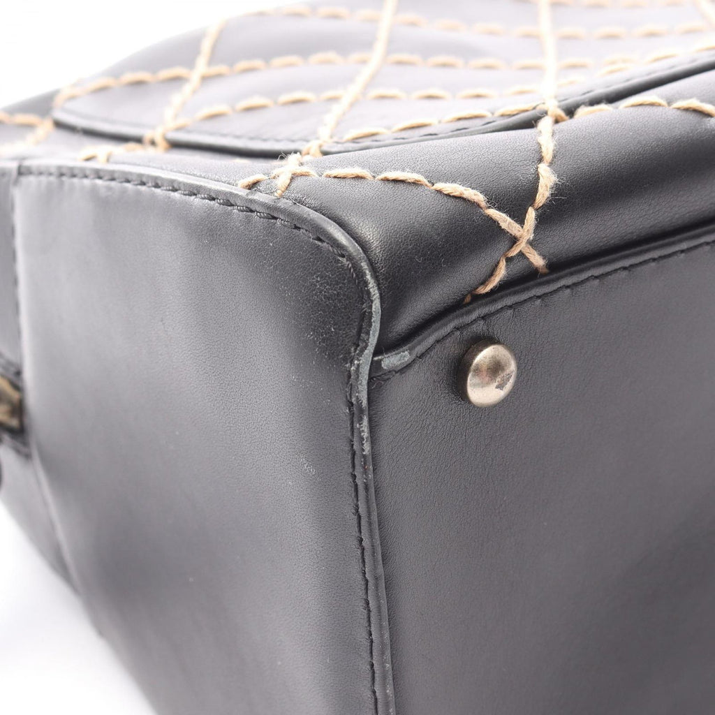 Chanel Handbag Wild Stitch Black Leather — view 9
