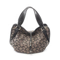 Celine Handbag Bittersweet Saluki Black Blanc Canvas Leather
