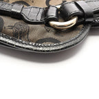 Celine Handbag Bittersweet Saluki Black Blanc Canvas Leather — view 6