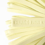 Hermes Charm Carmen Jaune Poussin Leather Keychain — view 3