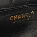 Chanel Shoulder Bag Quilted Mini Black Lambskin Chain — view 4