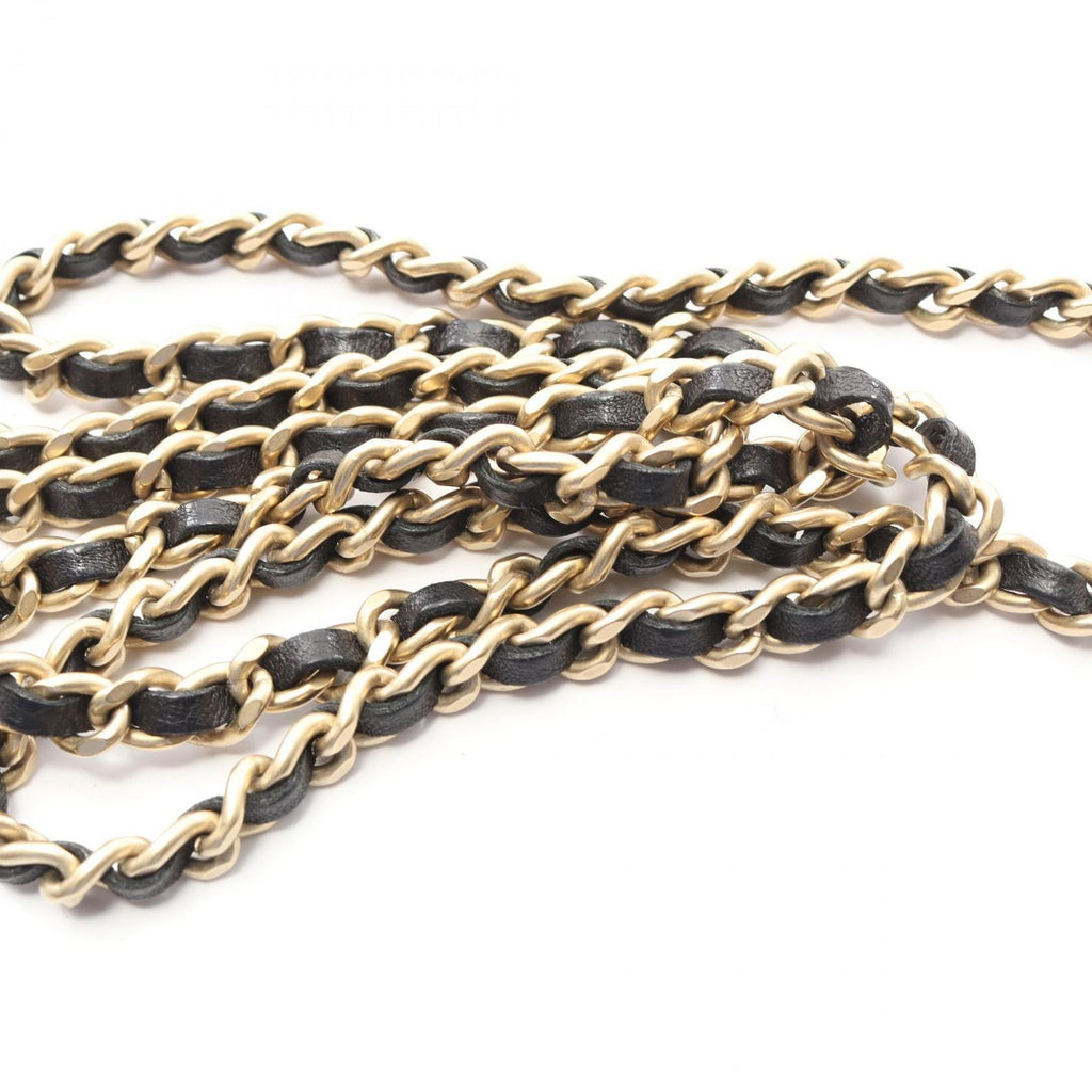 Chanel Shoulder Bag Quilted Mini Black Lambskin Chain — view 8