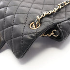 Chanel Shoulder Bag Quilted Mini Black Lambskin Chain — view 7