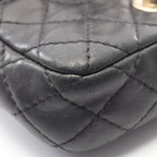 Chanel Shoulder Bag Quilted Mini Black Lambskin Chain — view 6