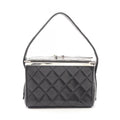 Chanel Handbag Quilted Black Lambskin Vanity