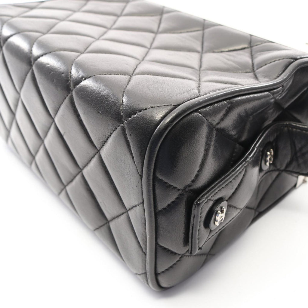 Chanel Handbag Quilted Black Lambskin Vanity — view 8
