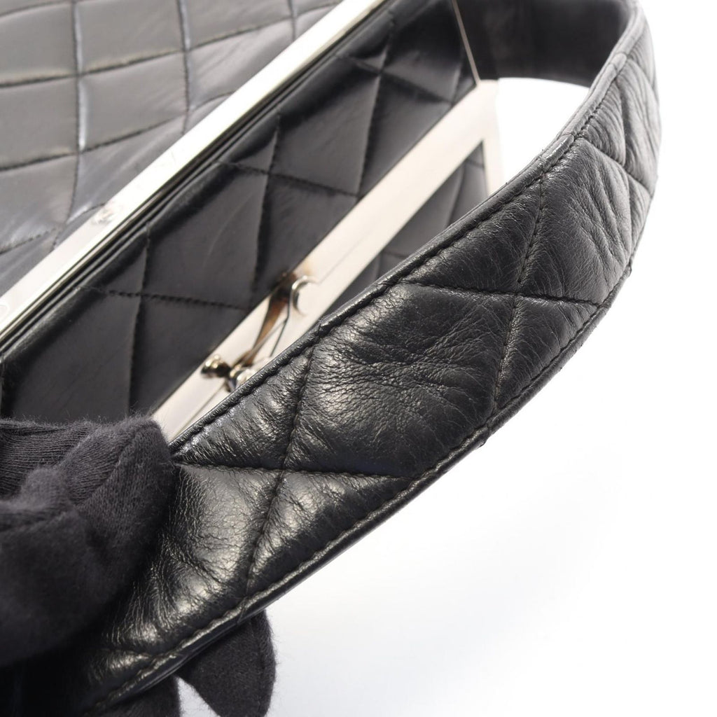 Chanel Handbag Quilted Black Lambskin Vanity — view 7