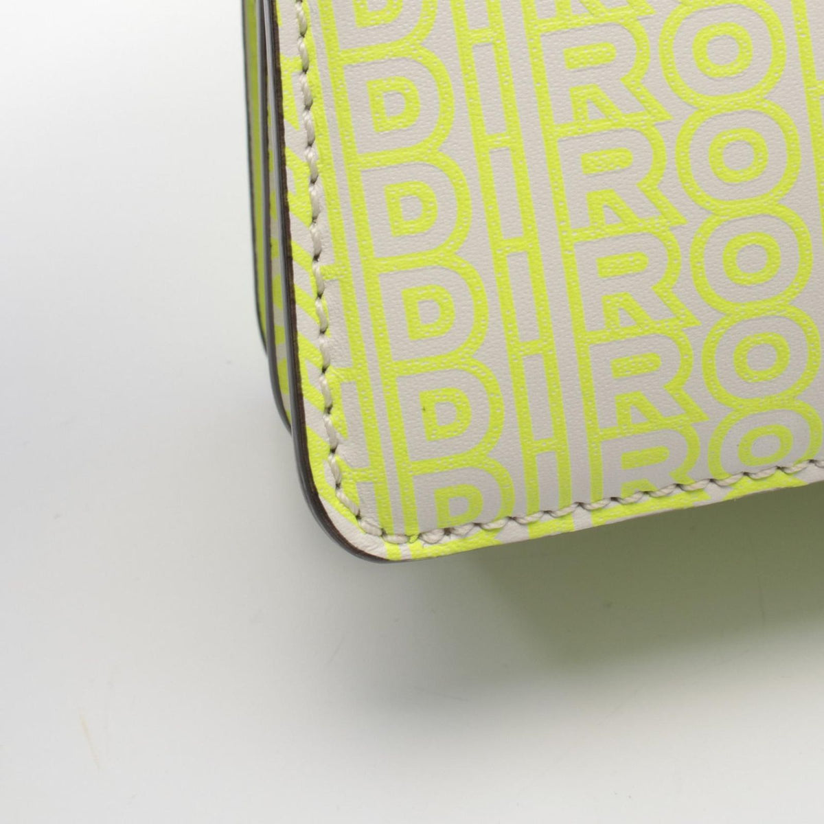 Fendi Handbag Peekaboo ISeeU X-cross White Neon Yellow Leather — view 5
