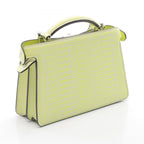 Fendi Handbag Peekaboo ISeeU X-cross White Neon Yellow Leather — view 2
