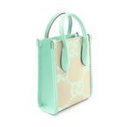 Gucci Handbag Interlocking Jumbo GG Mini Tote 2-Way Beige Green Canvas Leather — view 2