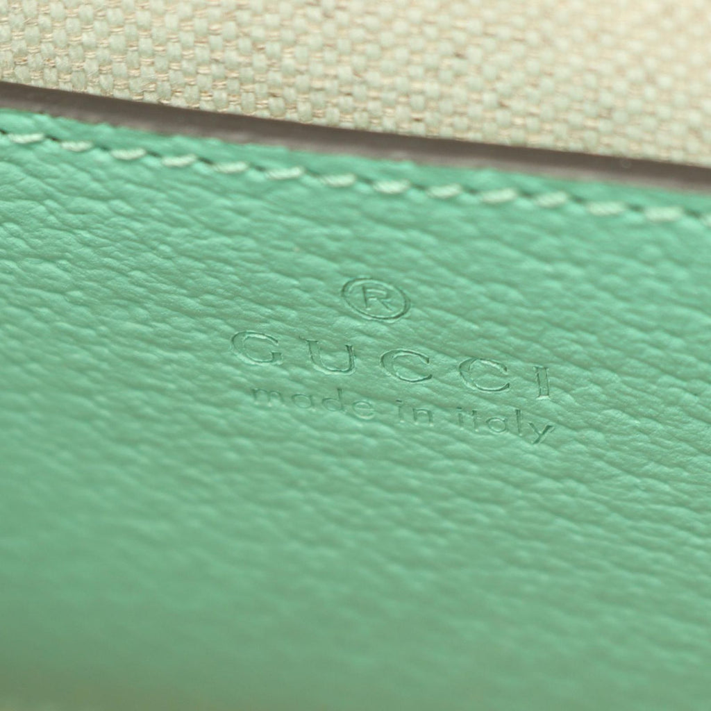 Gucci Handbag Interlocking Jumbo GG Mini Tote 2-Way Beige Green Canvas Leather — view 4