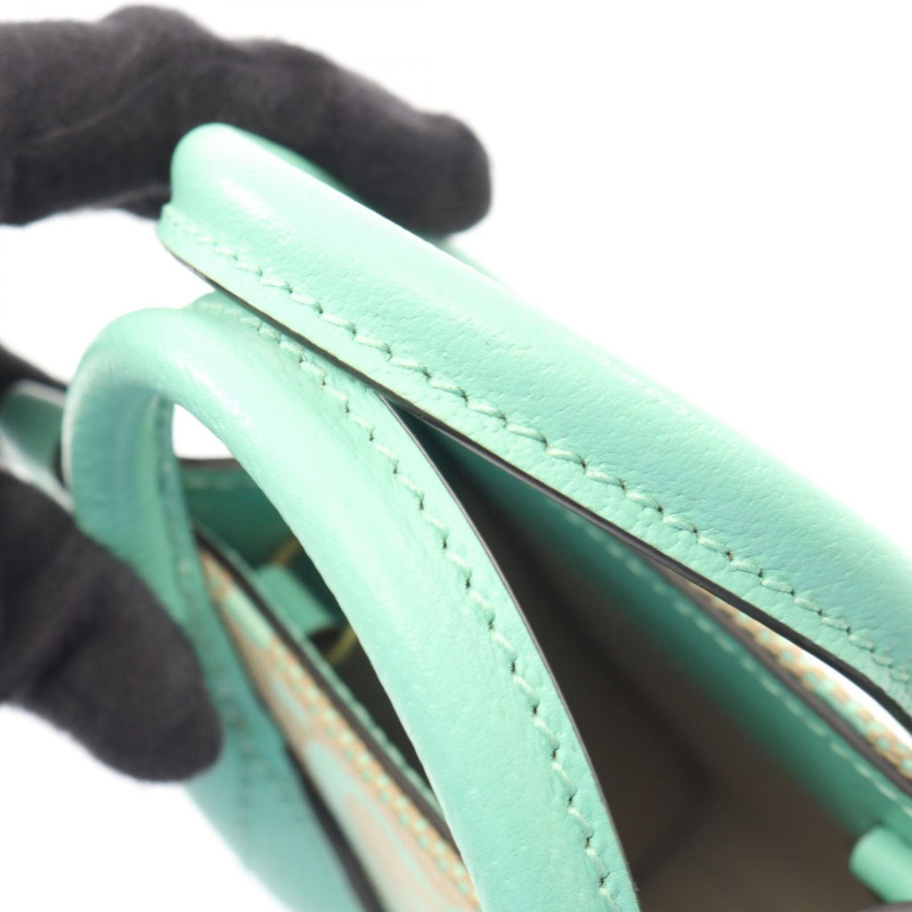 Gucci Handbag Interlocking Jumbo GG Mini Tote 2-Way Beige Green Canvas Leather — view 7