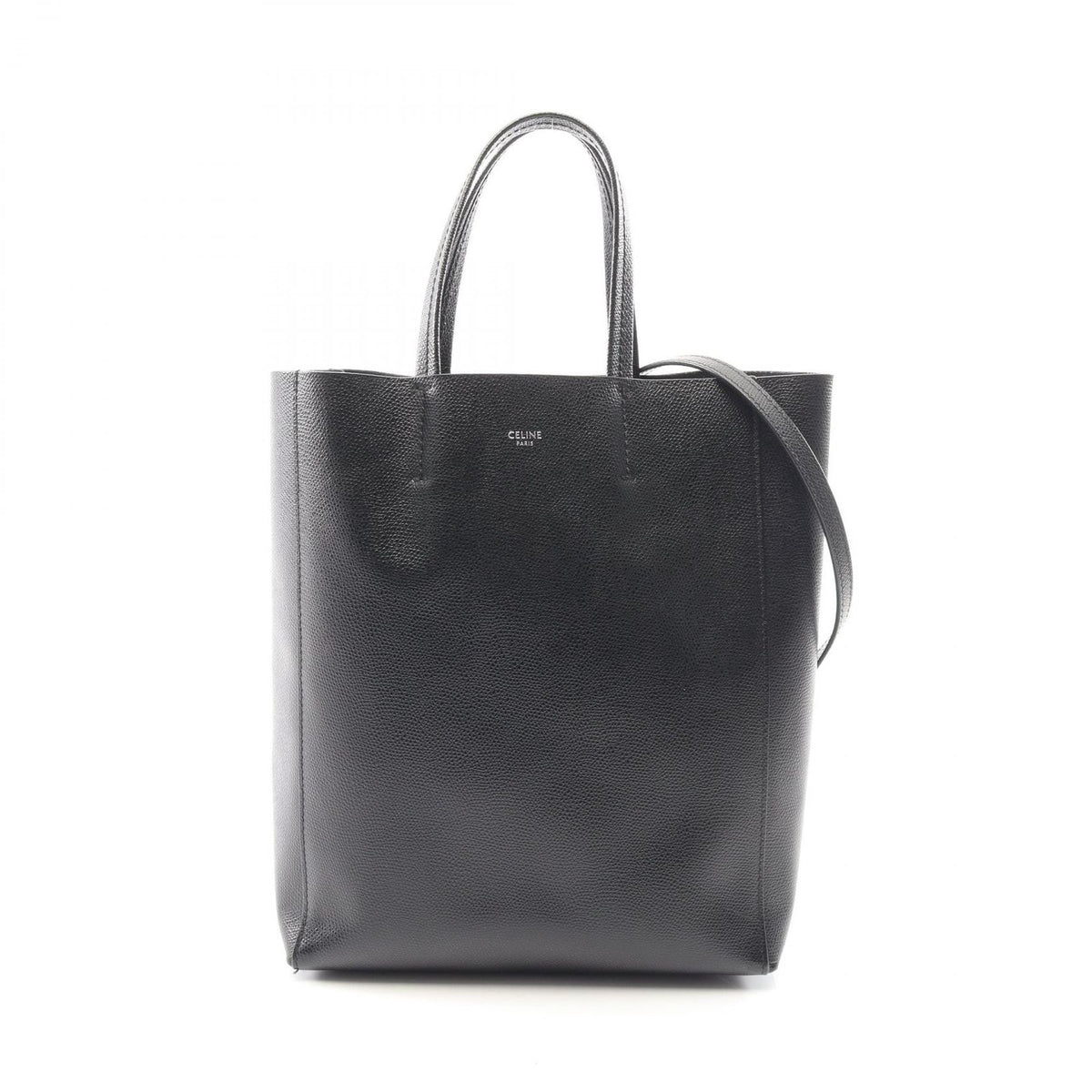 Celine Tote Vertical Small Cover 2-Way Black Leather