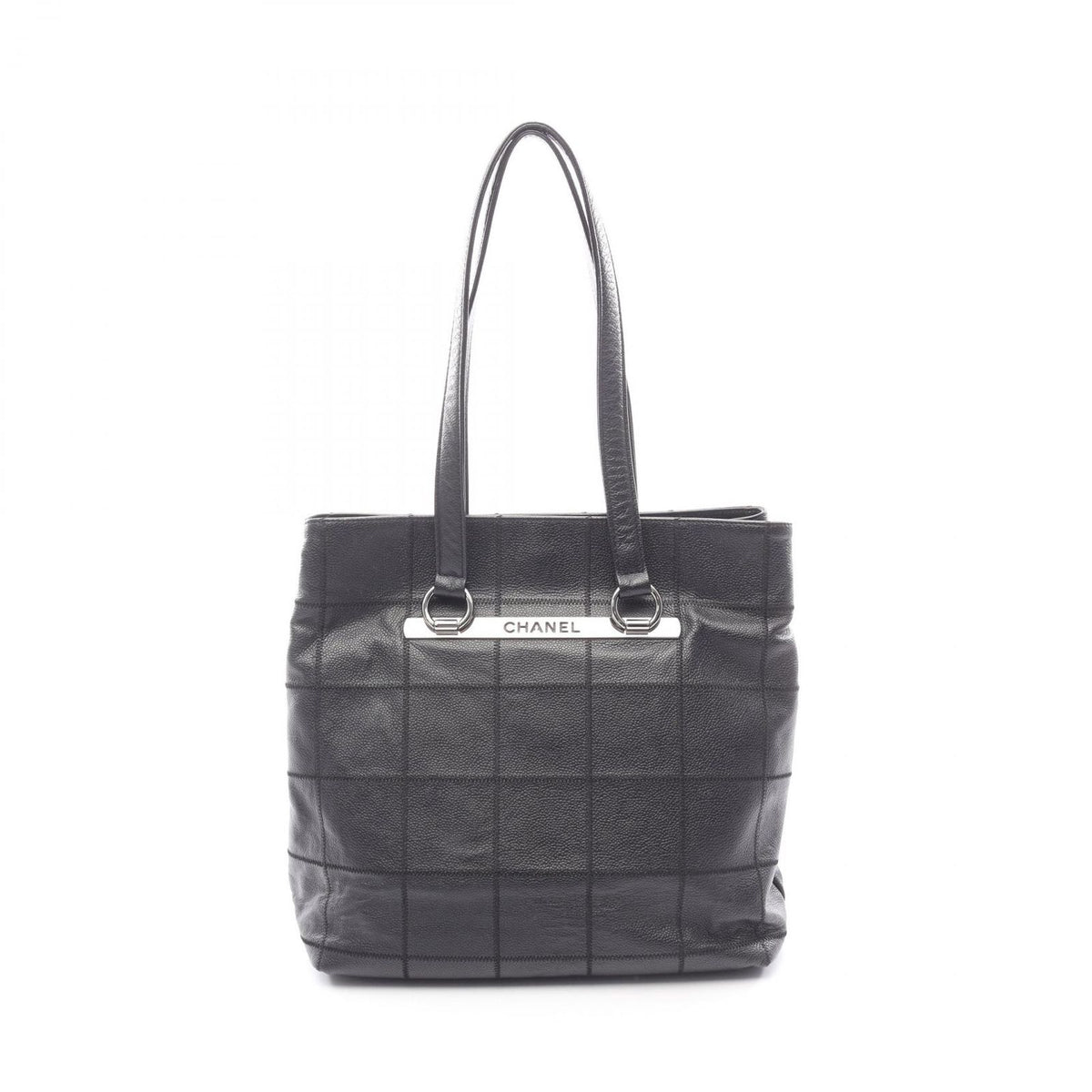 Chanel Tote Choco Bar Black Calf