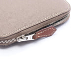 Hermes Round Wallet Azap Long Silk in Etoupe Leather in — view 7