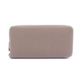 Hermes Round Wallet Azap Long Silk in Etoupe Leather in