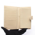 Chanel Bifold Wallet CC Logo Ivory Caviar Leather Clasp — view 3