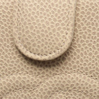 Chanel Bifold Wallet CC Logo Ivory Caviar Leather Clasp — view 9