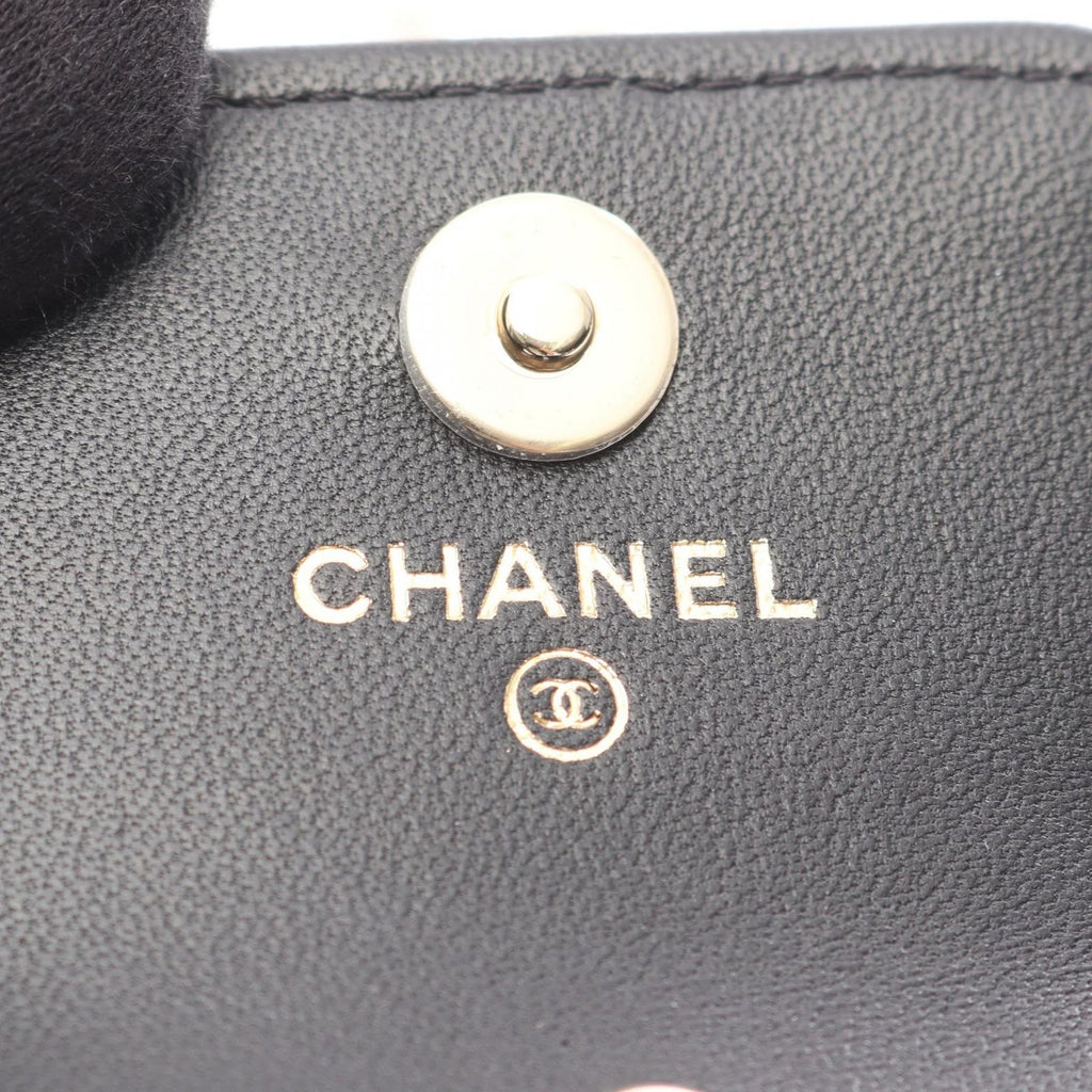 Chanel Quilted Airpods Case with Shoulder Strap Black — view 4