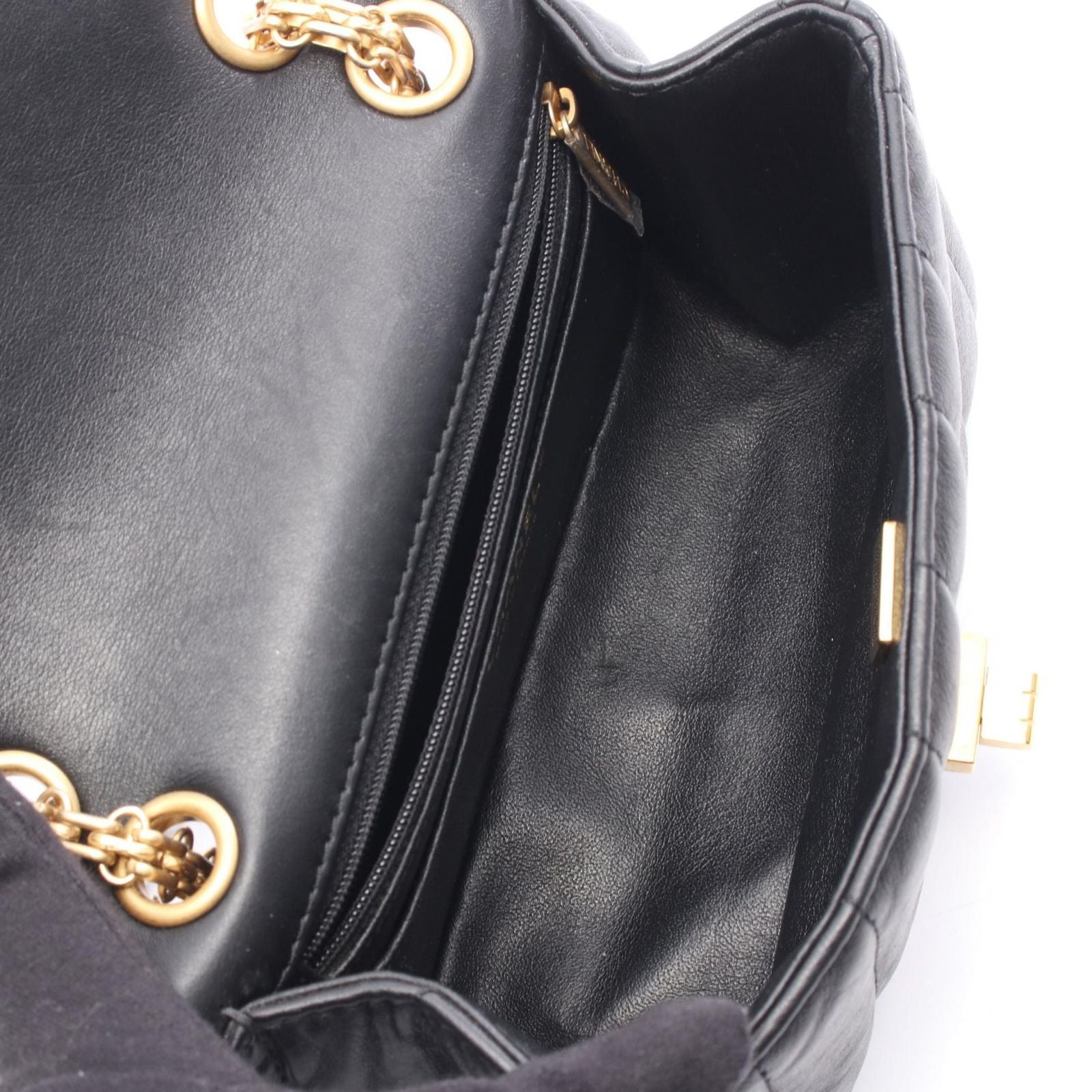 Chanel Shoulder Bag 2.55 Black Lambskin Mademoiselle Mini Chain — view 3