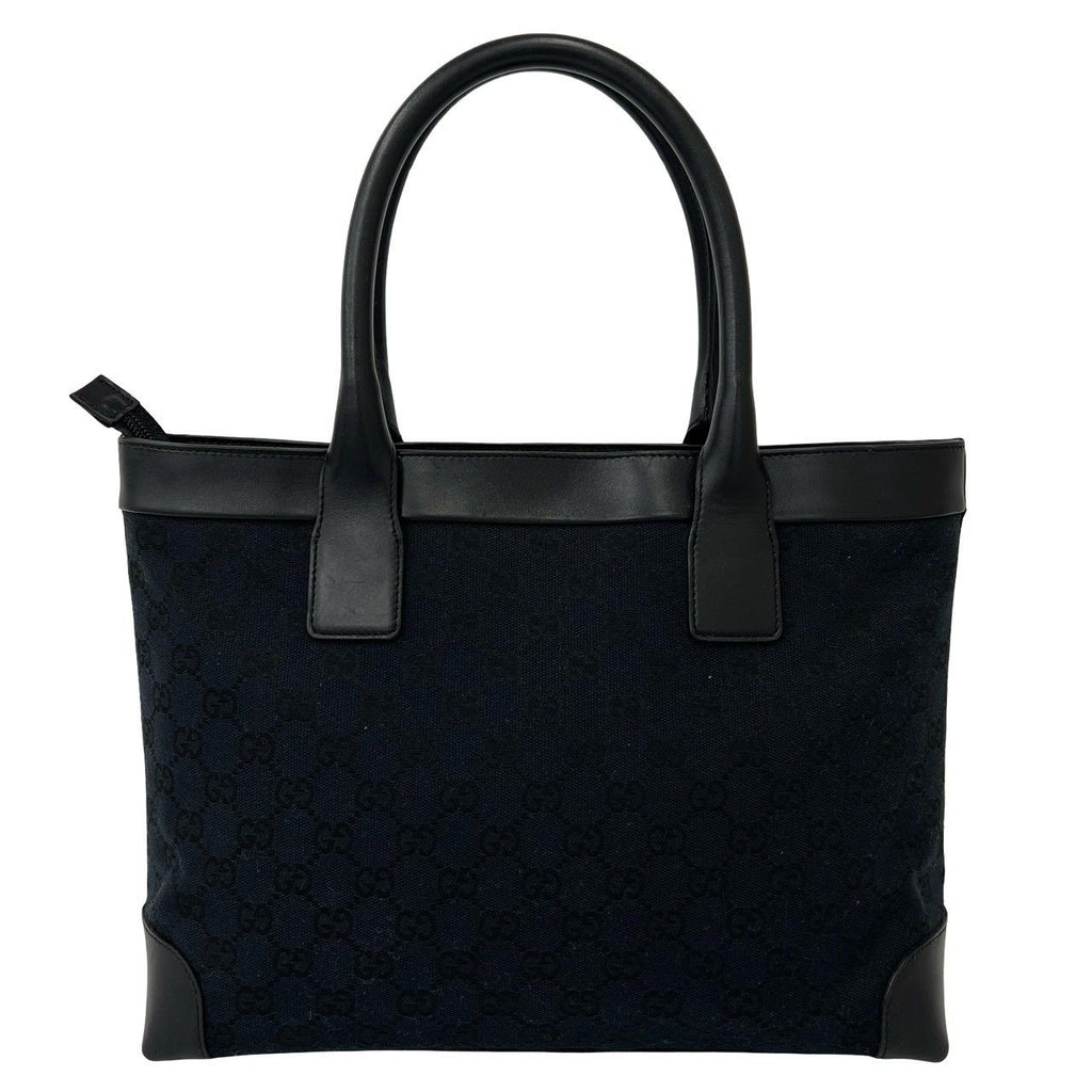 Gucci GG Canvas Pattern Leather Mini Tote Boston Bag Black — view 3