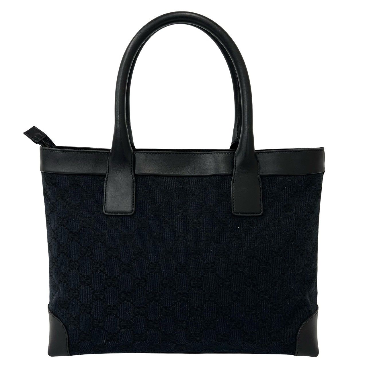 Gucci GG Canvas Pattern Leather Mini Tote Boston Bag Black — view 3