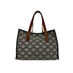 Celine Paris Macadam All Over Pattern Canvas Leather Handbag Mini Tote Gray — view 3