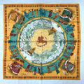 Hermes Carre 90 Scarf Silk Prieres AU Vent Prayer in the Wind Yellow