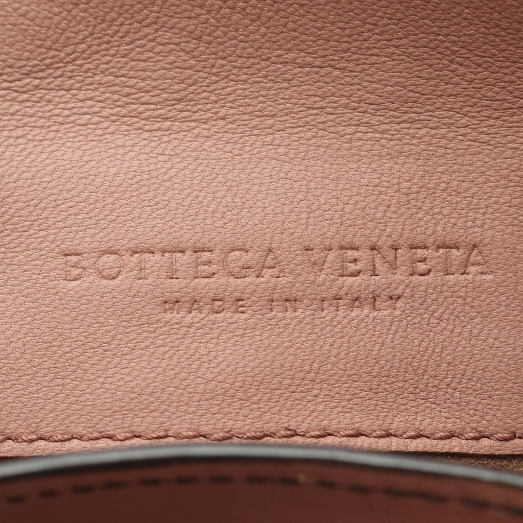 Bottega Veneta Handbag Small Piazza Pink Brown Bordeaux Leather Intrecciato — view 4